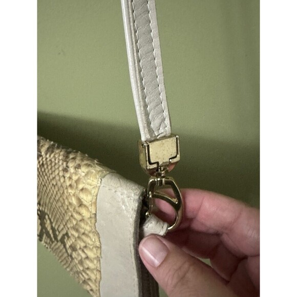 Vintage Snakeskin Small Snap Leather Crossbody Purse Romag 90s 80s - Picture 5 of 10